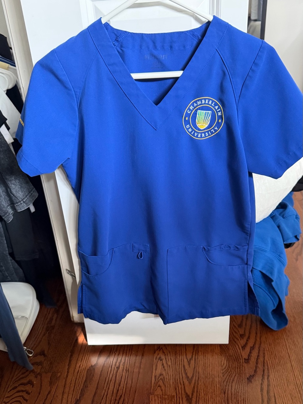 Chamberlain Blue V-Neck Scrub Top